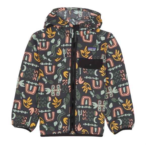 Patagonia Jackets & Blazers - Patagonia Kids Baggies Raincoat full zip chest Snap pocket print bird sn…